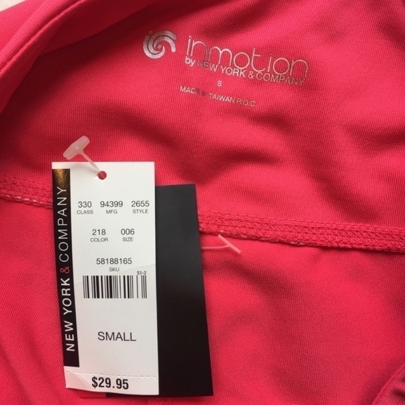 Nwt inmotion NY&C pink crop workout leggings - Picture 6 of 7